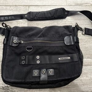 Diesel Black Messenger Bag